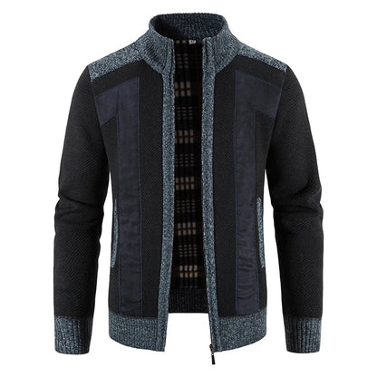 Darren – Herrenjacke mit Stehkragen und Patchwork-Design