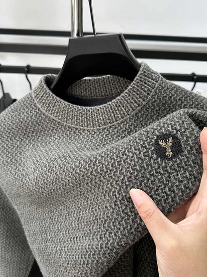 Luke – Warmer Strickpullover mit Stickerei