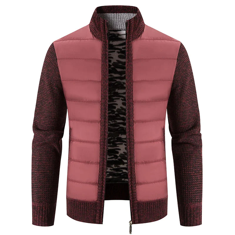 Darren – Herrenjacke mit Stehkragen und Patchwork-Design