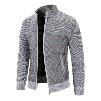 Darren – Herrenjacke mit Stehkragen und Patchwork-Design