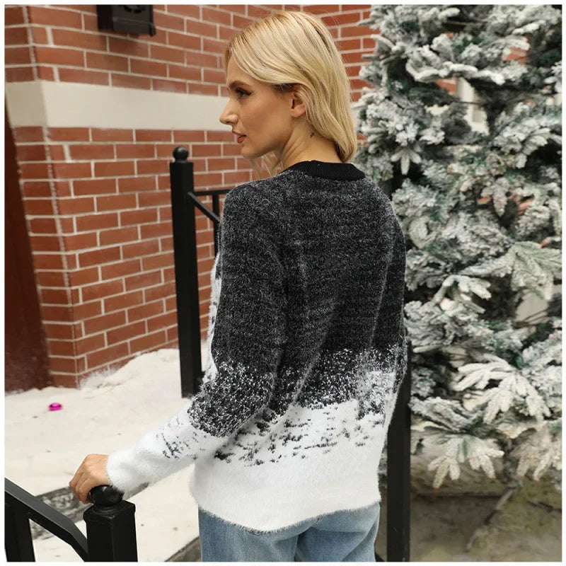 Lily – Strickpullover für Damen mit weihnachtlichem Motiv