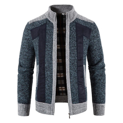 Darren – Herrenjacke mit Stehkragen und Patchwork-Design