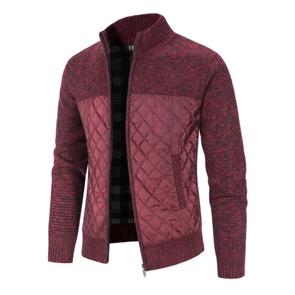 Darren – Herrenjacke mit Stehkragen und Patchwork-Design