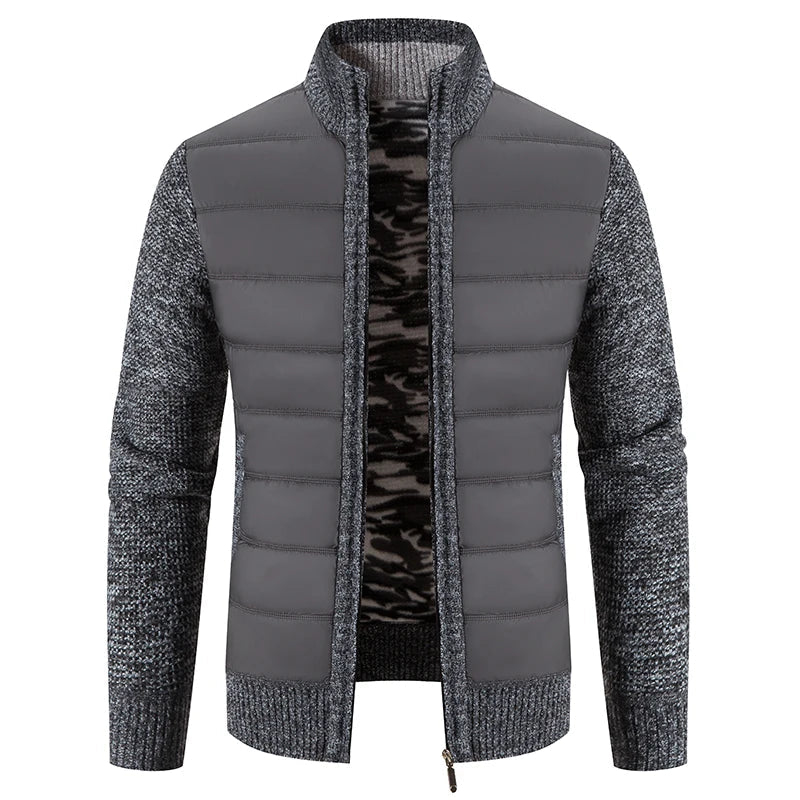 Darren – Herrenjacke mit Stehkragen und Patchwork-Design