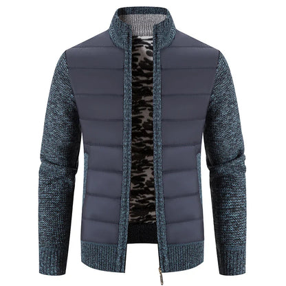 Darren – Herrenjacke mit Stehkragen und Patchwork-Design