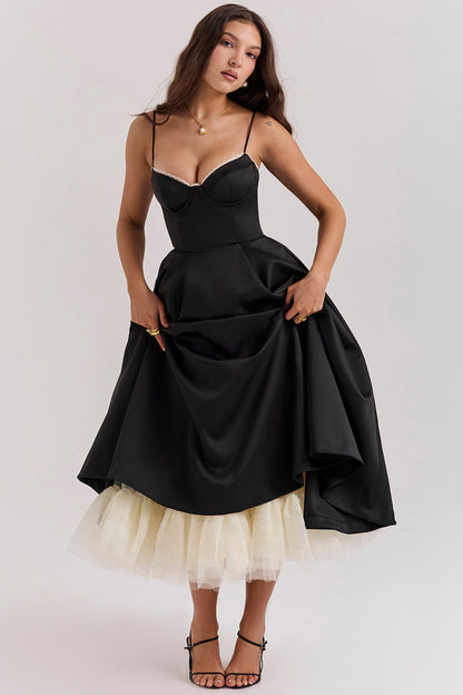 Kathryn – Ärmelloses Korsettstil-Midikleid